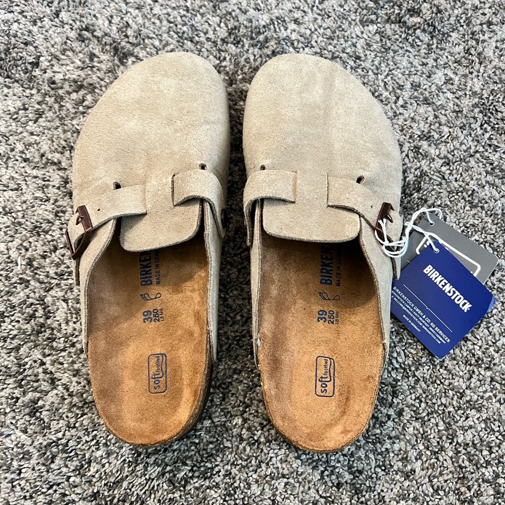 Taupe Boston Birkenstock Size 39